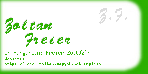 zoltan freier business card